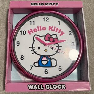 Hello Kitty Pink and White Wall Clock
